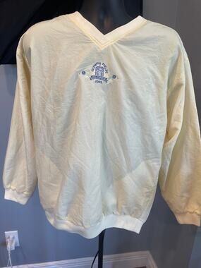 Vintage 2003 US Open Olympia Fields Golf Windshirt Jacket SDI TEC Cream Sz M
